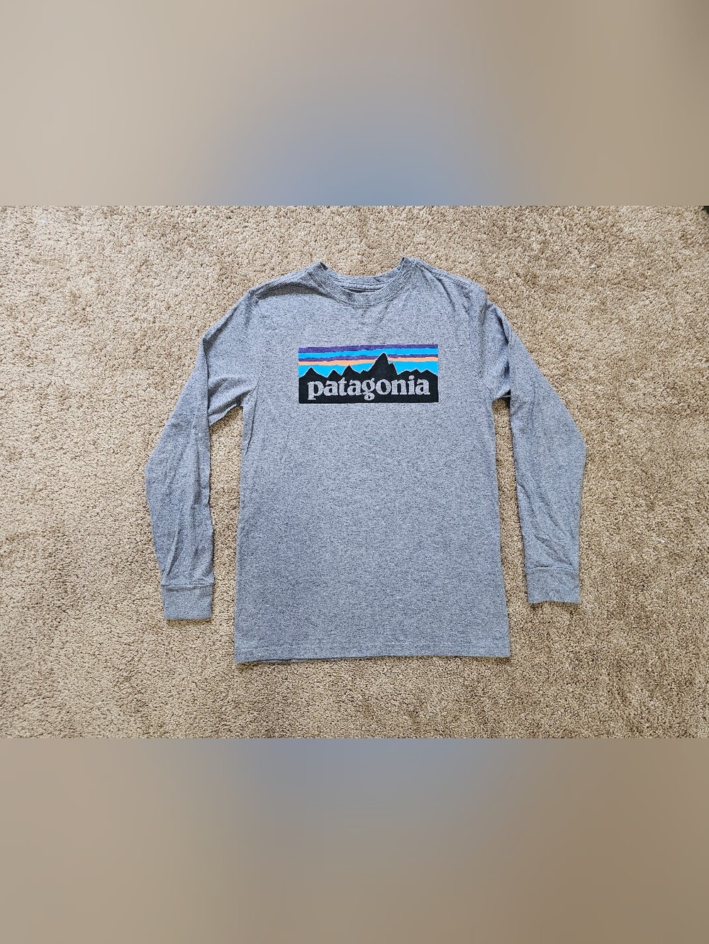 Patagonia Kids' Long-Sleeve Logo Tee - Heather Gray